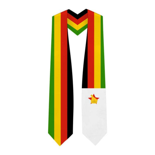 Zimbabwe Graduation Stole - Zimbabwe Flag Sash - Graduation Gown
