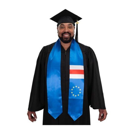 Cape Verde Graduation Stole - Cape Verde Flag Sash - Graduation Gown