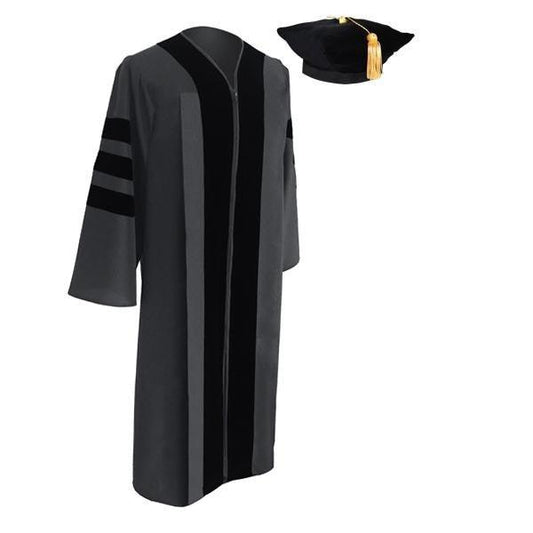 Classic Doctoral Tam & Gown - Academic Regalia - Graduation Gown