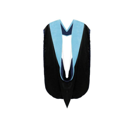 Doctor of PHD Education Hood - Navy Blue & White - Graduation Gown