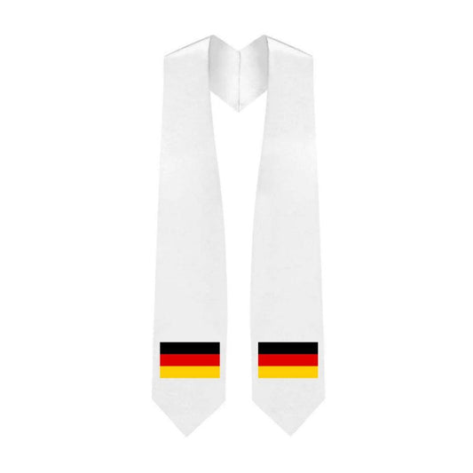 German Embroidered Patch Stole - German Flag Patch Sash - Graduation Gown