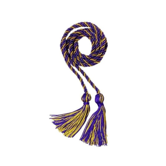 Purple and Gold Intertwined Honor Cord - Graduation Gown