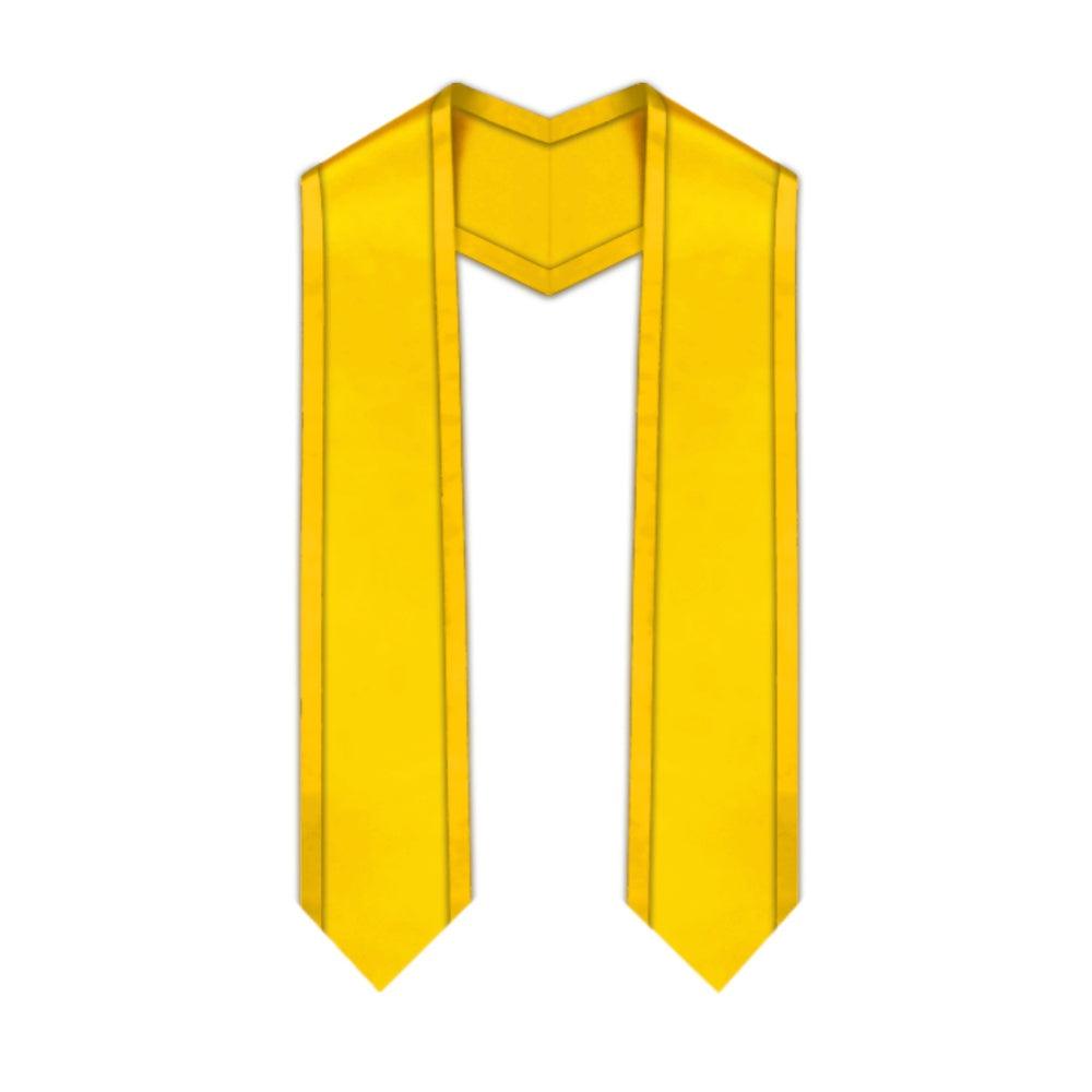 Gold Pointed Graduation Stole with Gold Trim - Graduation Seller