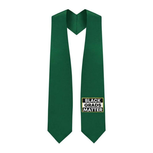 Hunter BLACK GRADS MATTER Graduation Stole - Graduation Gown