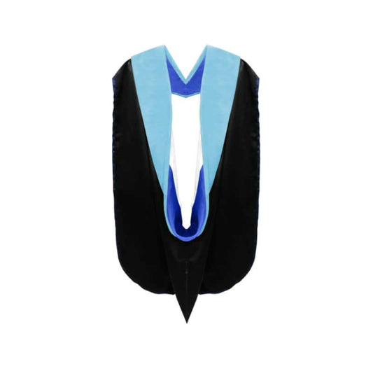 Doctor of PHD Education Hood - Royal Blue & White - Graduation Gown