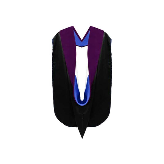 PHD Doctor of Law Hood - Royal Blue & White - Graduation Gown