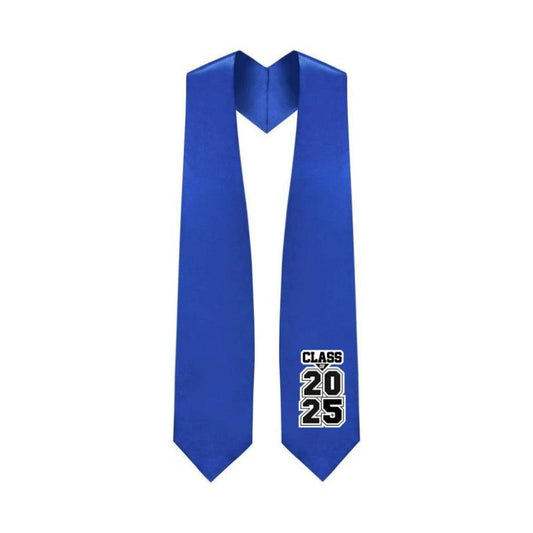 Royal Blue "Class of 2024/2025" Graduation Stole - Graduation Gown