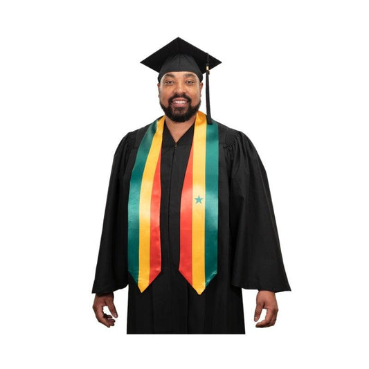 Senegal Graduation Stole - Senegal Flag Sash - Graduation Gown