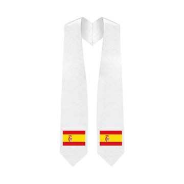 Spain Embroidered Patch Stole - Spanish Flag Patch Sash - Graduation Gown