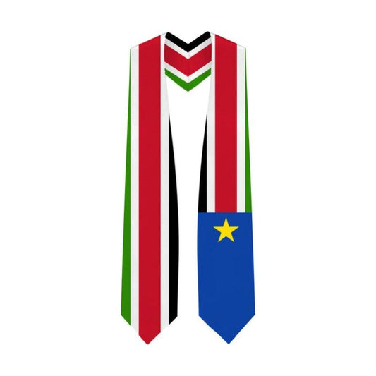 South Sudan Graduation Stole - South Sudan Flag Sash - Graduation Gown