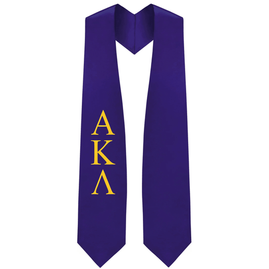 Alpha Kappa Lambda Greek Lettered Stole - Graduation Gown