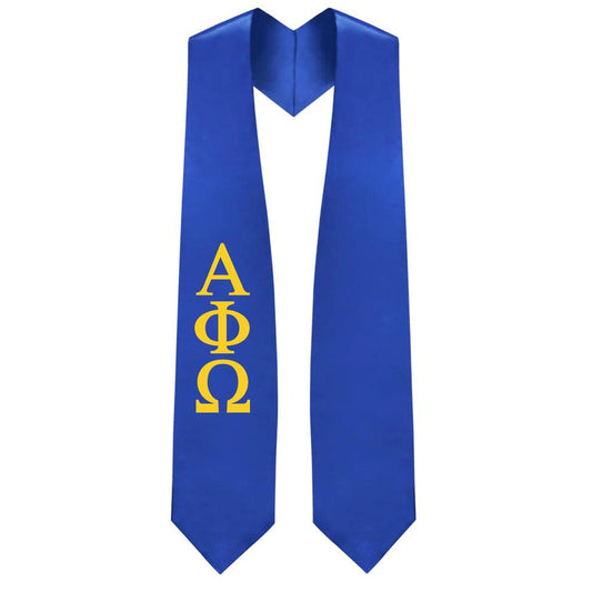 Alpha Phi Omega Greek Lettered Stole - Graduation Gown