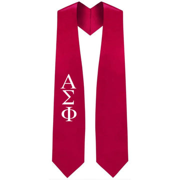Alpha Sigma Phi Greek Lettered Stole - Graduation Gown
