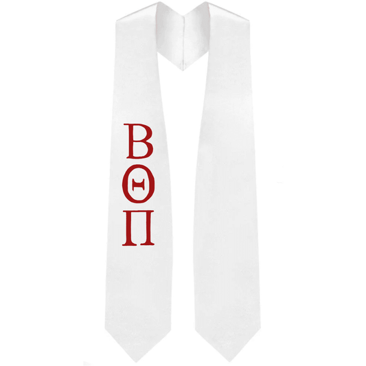 Beta Theta Pi Greek Lettered Stole - Graduation Gown