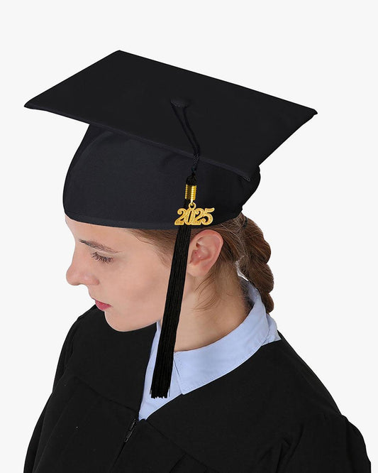 High School Matte Adult Graduation Cap with Tassel - 12 Colors Available - Graduation Gown