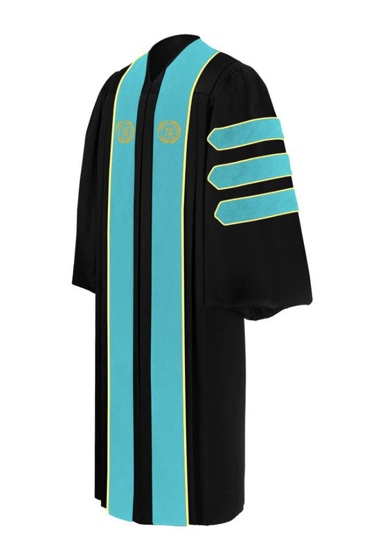 Deluxe Doctoral Academic Gown, Hood and Tam Package - CSULB - Graduation Gown
