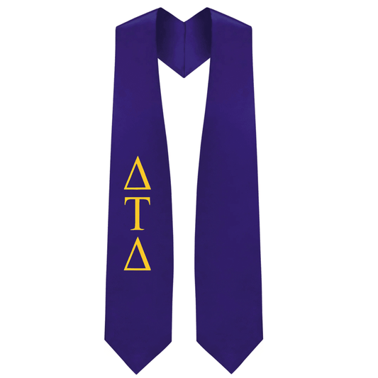 Delta Tau Delta Greek Lettered Stole - Graduation Gown
