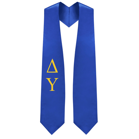 Delta Upsilon Greek Lettered Stole - Graduation Gown