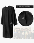 100% Recycled Material High School Graduation Cap and Gown with Pockets - 3 Colors Available - Graduation Gown