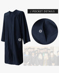 100% Recycled Material High School Graduation Cap and Gown with Pockets - 3 Colors Available - Graduation Gown