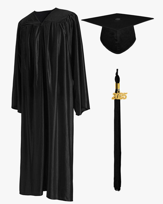 High School Economy Shiny Graduation Cap,Gown & Tassel Package - 13 Colors Available - Graduation Gown