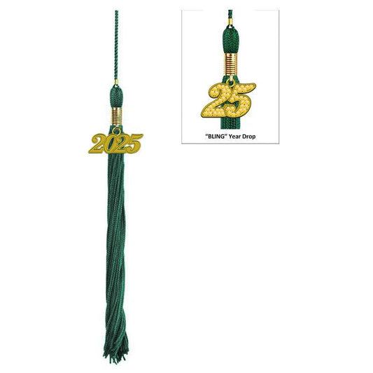 Matte Hunter Elementary Cap & Tassel - Graduation Gown