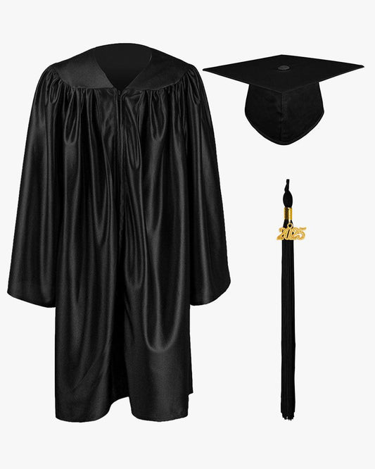 Shiny Kindergarten Cap, Gown & Tassel Package - 13 Colors Available - Graduation Gown