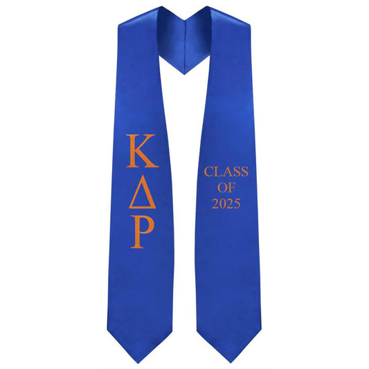 Kappa Delta Rho Lettered Stole w/ Year - Graduation Gown