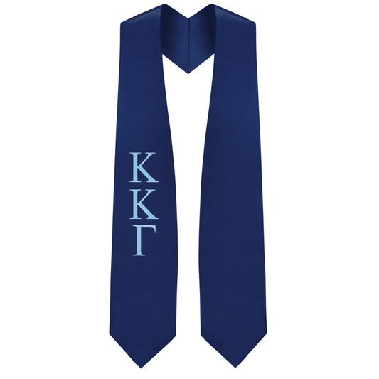 Kappa Kappa Gamma Greek Lettered Stole - Graduation Gown