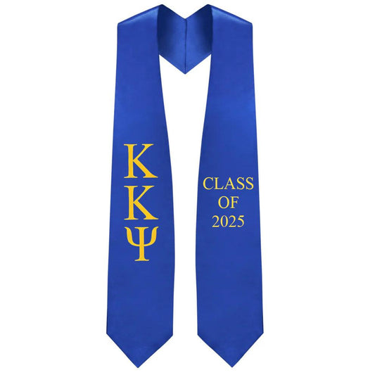 Kappa Kappa Psi Lettered Stole W/ Year - Graduation Gown