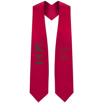 Kappa Sigma Lettered Stole w/ Year - Graduation Gown