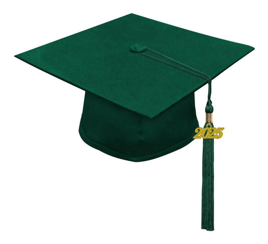 Matte Hunter Elementary Cap & Tassel - Graduation Gown