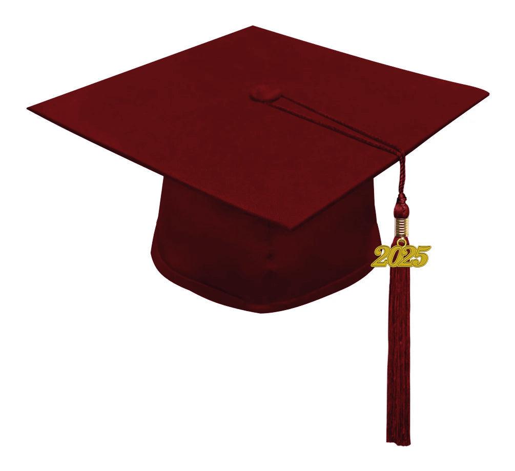 Matte Burgundy Junior High/Middle School Cap & Gown - Graduation Gown