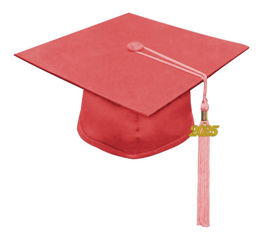 Matte Pink Kindergarten/Preschool Cap & Tassel - Graduation Gown