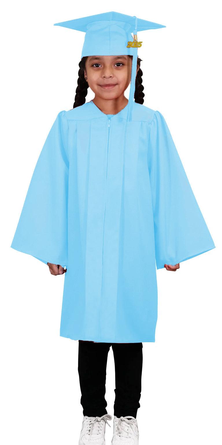 Matte Light Blue Kindergarten/Preschool Cap & Gown - Graduation Gown