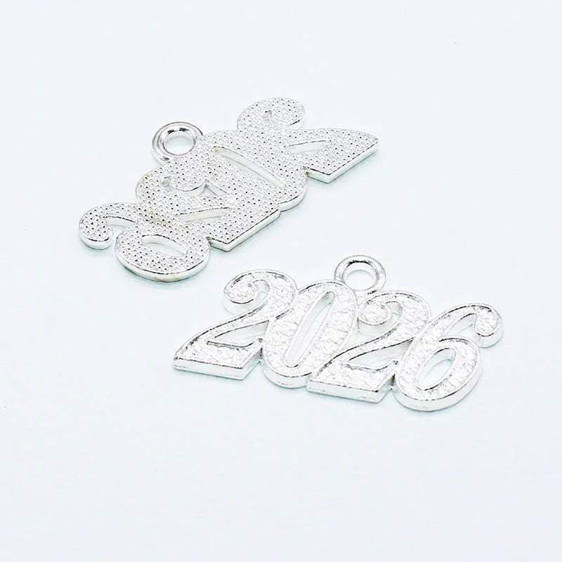 2026 Silver Year Date Drop - Graduation Gown