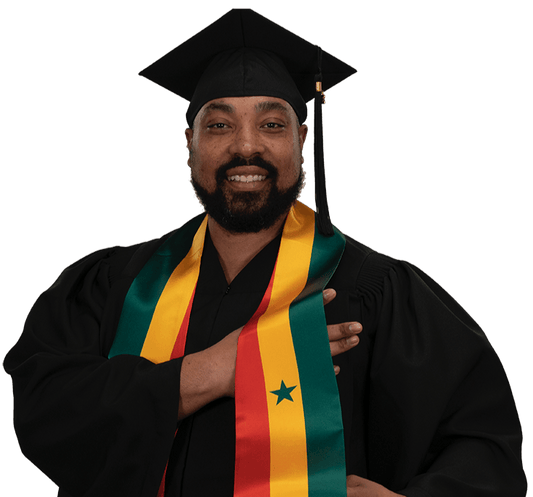 Senegal Graduation Stole - Senegal Flag Sash - Graduation Gown