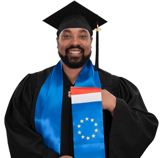 Cape Verde Graduation Stole - Cape Verde Flag Sash - Graduation Gown