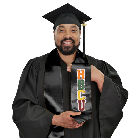 Black HBCU Stoles - Graduation Gown