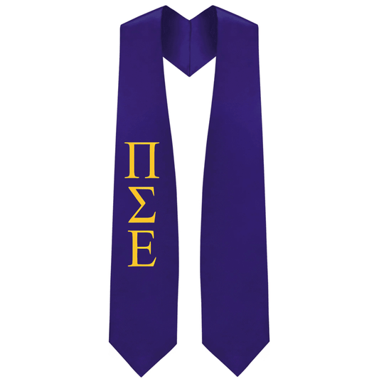 Pi Sigma Epsilon Greek Lettered Stole - Graduation Gown