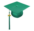 Shiny Emerald Green Elementary Cap & Tassel - Graduation Gown