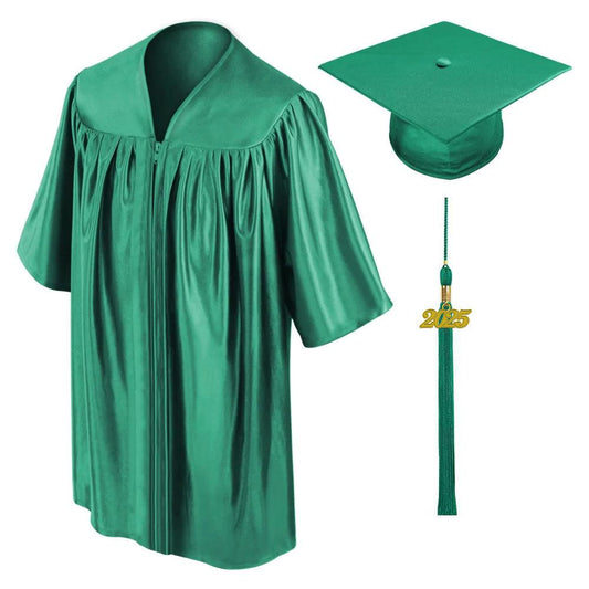 Shiny Emerald Green Kindergarten/Preschool Cap & Gown - Graduation Gown
