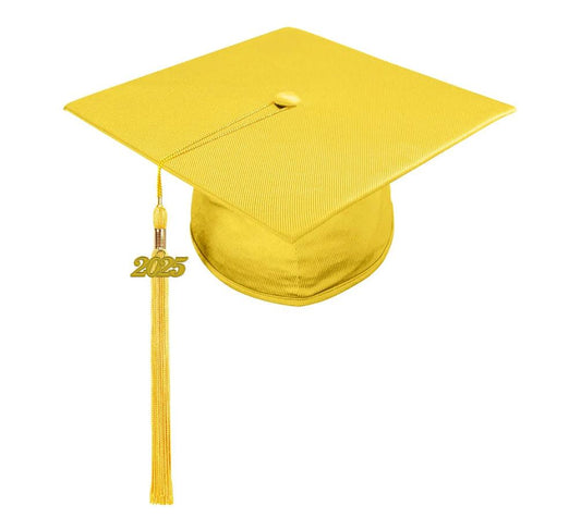 Shiny Gold Junior High/Middle School Cap & Tassel - Graduation Gown