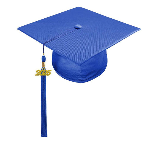 Shiny Royal Blue Kindergarten/Preschool Cap & Tassel - Graduation Gown