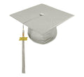 Shiny Silver Junior High/Middle School Cap & Tassel - Graduation Gown