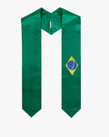 17 Country Flag Graduation Stoles Embroidery Sashes for Study Aboard International Students - Graduation Gown