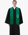 17 Country Flag Graduation Stoles Embroidery Sashes for Study Aboard International Students - Graduation Gown