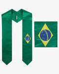 17 Country Flag Graduation Stoles Embroidery Sashes for Study Aboard International Students - Graduation Gown