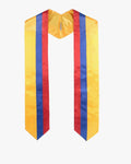 17 Country Flag Graduation Stoles Embroidery Sashes for Study Aboard International Students - Graduation Gown