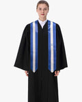 17 Country Flag Graduation Stoles Embroidery Sashes for Study Aboard International Students - Graduation Gown